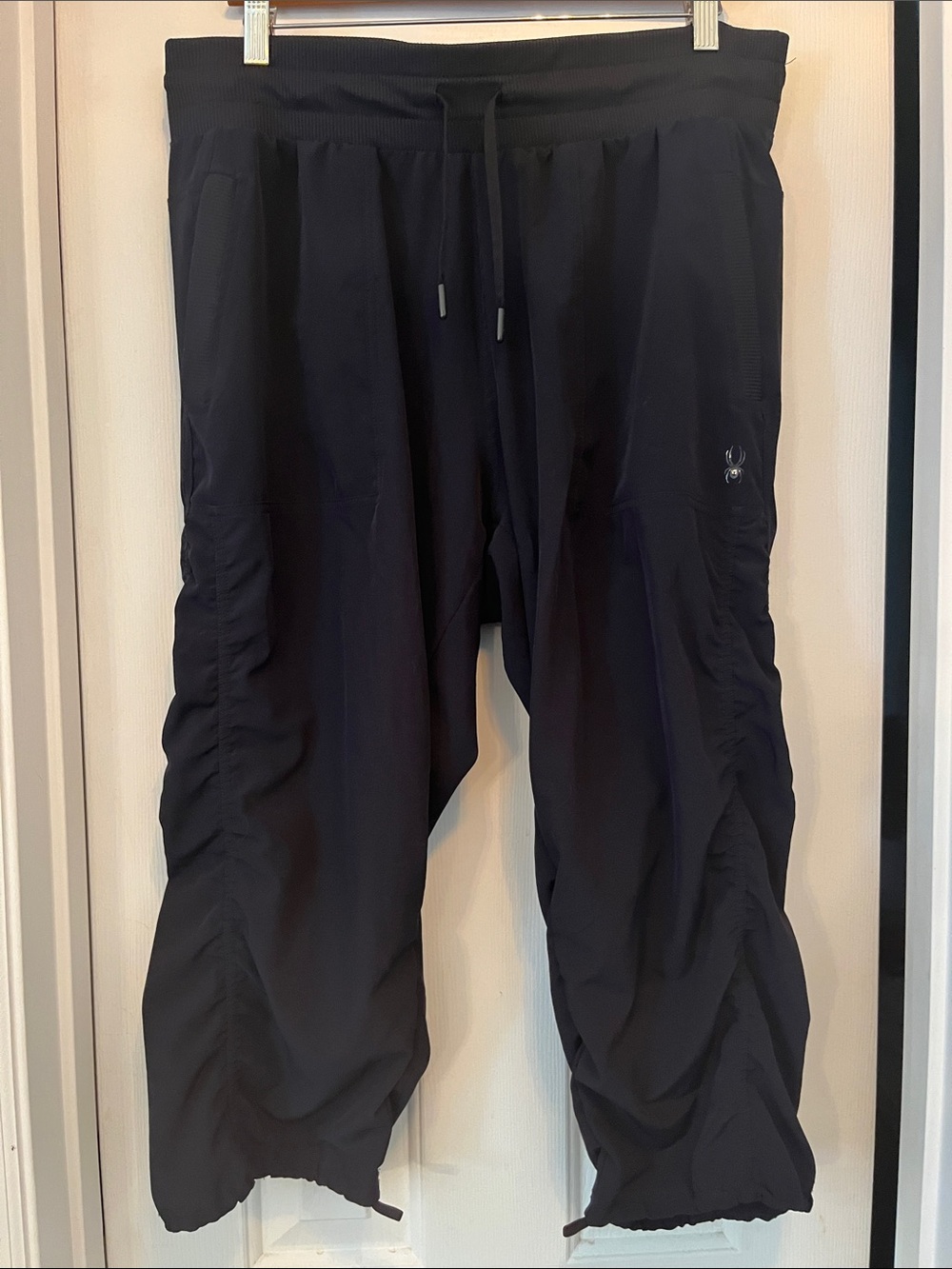 Spyder Active SzL Women’s Black Ruched Track Joggers with Drawstring